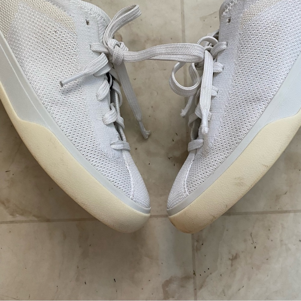 $149 Rothy's Knit Low Top Lace Up Light Weight Sneaker in Bright White Size 7.5 - Picture 7 of 15